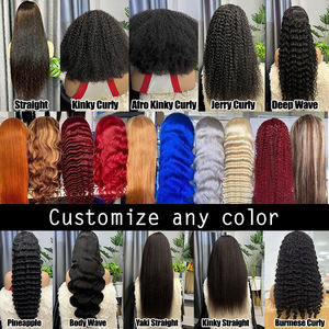 Perruque Bouclée Profonde 13x6 Sans Colle pour Femmes, Densité 200, Frontale en Dentelle Transparente 13x4 Pré-Épilée, Longue, Pré-Coupée - Product Image 6