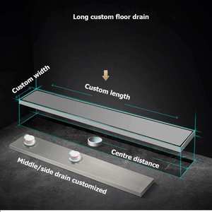 AMAXO Miếng Chèn Gạch Vuông Phòng Tắm Ẩn Chống Mùi Bằng Thép Không Gỉ 304 Thoát Nước Sàn - Product Image 2