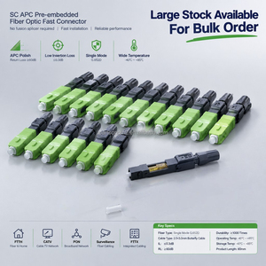 ตัวเชื่อมต่อไฟเบอร์ออปติกแบบเร็วชนิด SC APC แบบฝังสำเร็จรูป FTTH ตัวเชื่อมต่อแบบเย็นชนิด Single Mode SC APC สำหรับประกอบอย่างรวดเร็วสำหรับเครือข่าย CATV - Product Image 3