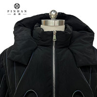 2025 conception d'usine sur vêtements de nuit Tube lumineux coupe-vent imperméable Polyester tissu Style duvet de canard blanc vestes bouffantes pour hommes