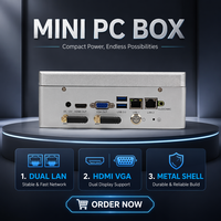 Mini PC industriel sans ventilateur prenant en charge les ports COM RS232/485, double Ethernet LAN, HDMI, VGA, ordinateurs industriels sans ventilateur