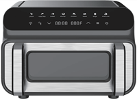 Four à pizza numérique Anbolife 10L, friteuse à air, 12 pouces, 1700W, 40-230°C, appareil à pizza électrique, minuterie 60 min, appareil de cuisine de comptoir
