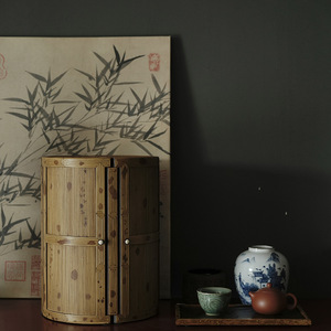 Bamboo Multifunctional <b>Tea</b> <b>Box</b> Qianlong Toy Storage Openable Closable <b>Tea</b> Set Container Anji Origin - Product Image 4