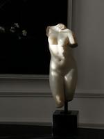 Sculpture de torse féminin en résine de luxe moderne, statue corporelle abstraite créative, ornement d'art minimaliste pour hôtel, villa, complexe hôtelier