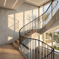 Rampe d'escalier en fer forgé pour duplex, anti-rouille, luxe, pour villa, intérieur