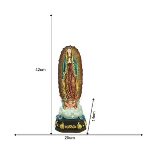 JiXin OEM ODM personalizzato statua cattolica vergine Maria con bambino gesù Virgen Maria con nino gesù resina statua religiosa artigianato in resina