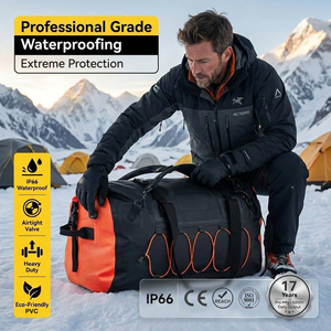 Bolsa de lona impermeable <span class=keywords><strong>para</strong></span> deportes de 60L y 80L, mochila de viaje <span class=keywords><strong>para</strong></span> motocicleta, <span class=keywords><strong>para</strong></span> kayak, camping, gimnasio, playa, canotaje - Product Image 1