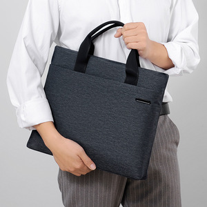Sacoche d'ordinateur portable Oxford imperméable, mallette de bureau portable multi-couches avec poignée, organiseur souple pour réunions et rangement - Product Image 6