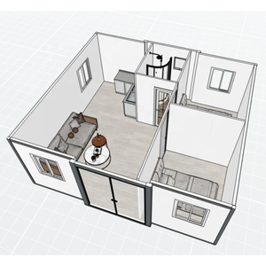 Portátil 20 pies 30 pies 40 pies expandible prefabricado casa plana impermeable Panel sándwich sala de estar buenos precios - Product Image 5