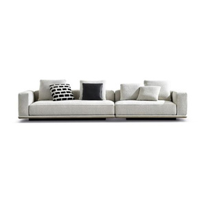 Set di <span class=keywords><strong>Divani</strong></span> in Tessuto Moderno di Alta Qualità, Divano Bianco con Gambe in Legno Massello, Arredamento Commerciale per Appartamenti <span class=keywords><strong>e</strong></span> Hotel - Product Image 3