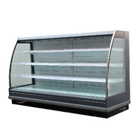 Réfrigérateur commercial de type télécommandé pour supermarché avec refroidissement par air et refroidissement direct, vitrine pour fruits et légumes