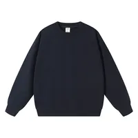 Pull à col rond en maille surdimensionné unisexe d'hiver avec logo personnalisé, coupe ample, polyester/coton, streetwear