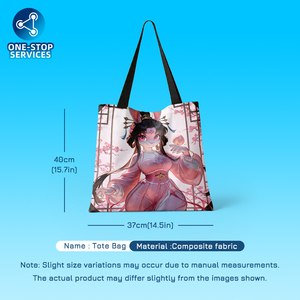 <span class=keywords><strong>Sac</strong></span> fourre-tout personnalisé en toile résistante aux rayures avec bandoulière noire, style designer, pour femme, motif <span class=keywords><strong>Manga</strong></span> - Product Image 2