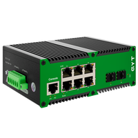 Switch Industrial PoE de 6 Puertos con Gestión, 3W por Puerto, 2x1Gbps RJ45 Óptico, Todo en Uno, Integra Alimentación, Certificado FCC, Disponible en Stock