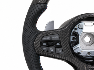 Volant en fibre de carbone avec écran LED, poignée en daim, fond plat, volant de course pour BMW M Sport <span class=keywords><strong>1</strong></span> <span class=keywords><strong>2</strong></span> 3 <span class=keywords><strong>4</strong></span> Series - Product Image 4