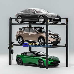 Peralatan Lift Parkir Tiga Tingkat Vertikal Tiga Tempat Parkir Empat Tiang yang Praktis - Product Image 5