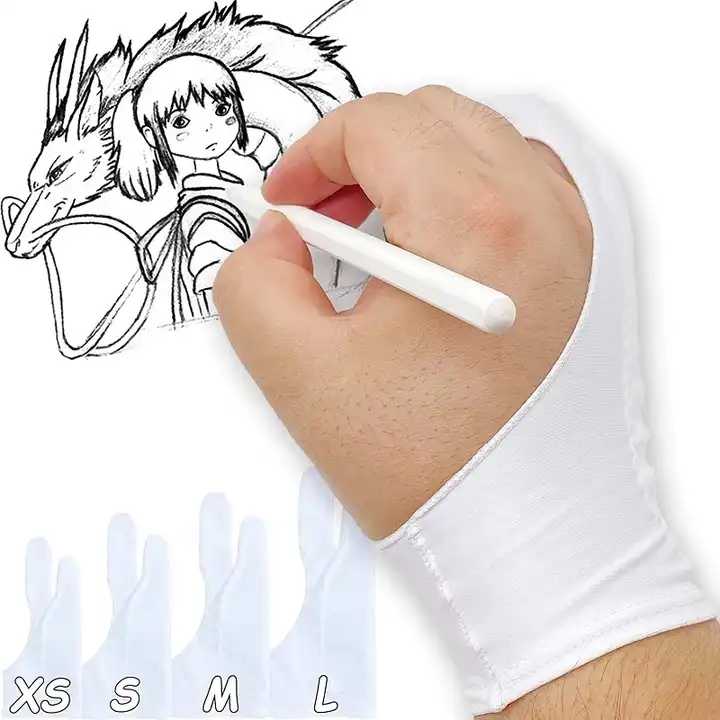 Drawing Tablet Glove Artist's Drawing Glove With Two Fingers