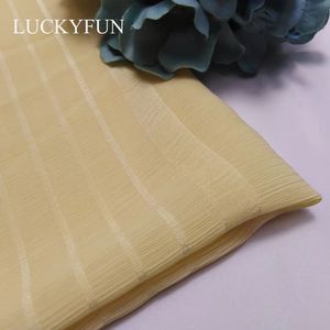 100% 폴리 에스터 실크 같은 실크 크기 크로스 스트립 크레페 자카드 쉬폰 봄/여름 패션 직물 - Product Image 5