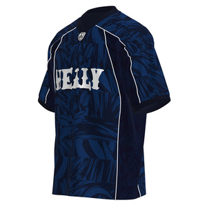 เสื้อเบสบอล HEALY ลายกรมท่าเข้ม สไตล์เรโทร ทันสมัย แนวสตรีทแฟชั่น แขนสั้น สวมใส่สบาย ออกแบบได้ตามต้องการสำหรับผู้ชาย - Product Image 3