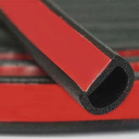 Bande d'étanchéité en mousse de caoutchouc de type D, joint en éponge semi-circulaire creuse, joint en mousse de caoutchouc EPDM de type D pour porte d'armoire électrique, porte de voiture