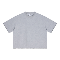 T-shirt Homme Streetwear Coupe Ample Épaules Tombantes en Mélange de Coton 240 g/m² Séchage Rapide Respirant Protection Anti-UV