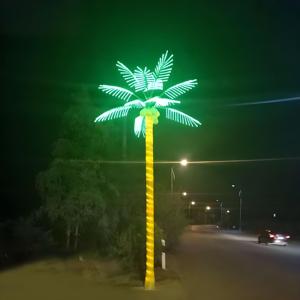 رائعة مضيئة أدى جوز الهند الاصطناعي مضاءة شجرة النخيل لمنتجع في الهواء الطلق فندق تحت عنوان حديقة حديقة المناظر الطبيعية الديكور - Product Image 1
