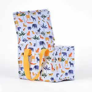 Large Cotton Fabric Thermal Insulation Aluminum Picnic Cooler Bag Cooler Bags Custom Logo Insulated Tote Bag