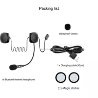 Untuk 5.2 Headset helm sepeda motor LED BK IPX-5 tahan air nirkabel otomatis menjawab panggilan bebas genggam untuk berkendara aman