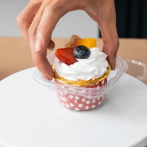 Bán buôn dùng một lần nhựa bản lề/Vỏ Sò trong suốt duy nhất/cá nhân cupcake container - Product Image 5