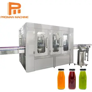 Máquina de processamento de suco de projeto completo, máquina de enchimento de garrafas de vidro para bebidas, grânulos de suco de chá gelado