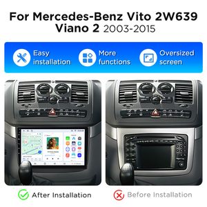 Junsun <b>Wireless</b> Carplay Android Auto Car Radio for Benz Vito 2W639 Viano 2 2003-2015 Car DVD Player Car Head Unit GPS navigation - Product Image 2