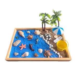 Japanische dekorative Ocean Beach Desktop kreative Spielzeug Landschaft Sand Tisch Mikro Landschaft Home Decoration einfach klein