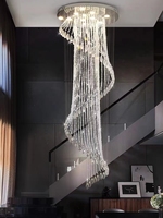 Lampe moderne simple Villa Crystal Light Penthouse Plafonnier