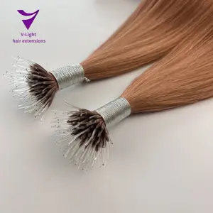 Factories Faster Reuse 100% Human Hair 30 Inch Nano Ring Remy Hair Extension Chinese Hair Customizable Premium