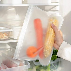 Sacs refermables à glissière en LDPE de qualité alimentaire, écologiques et recyclables, pochettes réutilisables pour congélateur avec logo personnalisé - Product Image 5