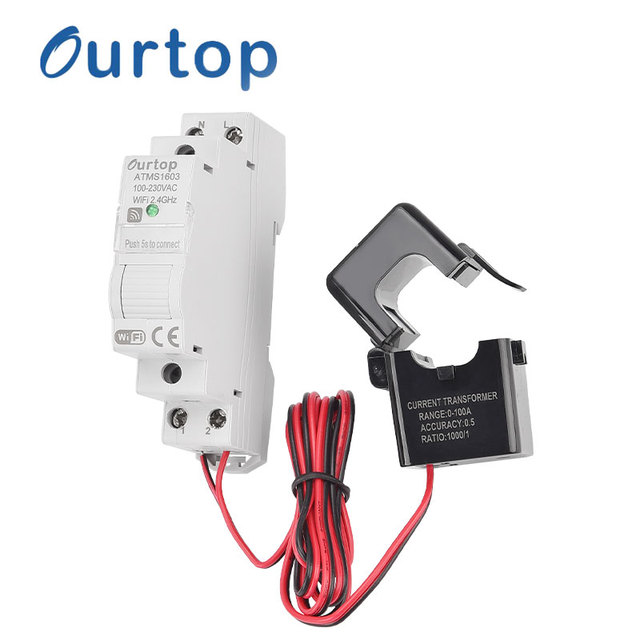 Factory Price  Single Phase Smart Meter Din Rail for 100a Tuya Smart for Measure  Electricity   Consumption