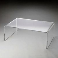 Benutzer definierte transparente moderne Acryl möbel Home Wohnzimmer Couch tisch U-Form Acryl Tisch
