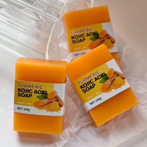 Savon artisanal à l'acide kojique, au citron, au gingembre et à la papaye, blanchissant, antiseptique, parfumé, pour le soin de la peau du corps entier, exfoliant, contrôle du sébum - Product Image 3