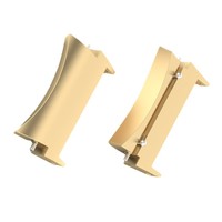 Adaptateur de barrettes à ressort à dégagement rapide en acier inoxydable Lionorm pour connecteur de bracelet Galaxy Watch 7 6 FE 5 4 Noir