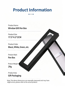 Ample Ready Stock Packaging Box Clean Pen Box Top & Bottom <b>Paper</b> Box Ribbon Insert for Writing Gift Multiple Colors Available - Product Image 5