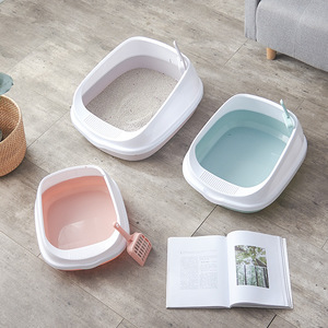 Pet supplies medium size semi-enclosed cat litter box splash proof fully enclosed cat toilet