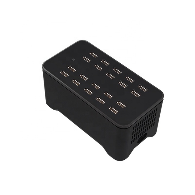 125W 20-Ports Multi Desktop USB Smart Charging Station Hub for Smartphones Tablets Power Banks and More USB Wall Charger