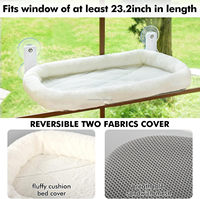 Perchoir de fenêtre pour chat sans fil avec 4 ventouses fortes housse de lit pour hamac intérieur pliable perchoir de fenêtre mural pour chat