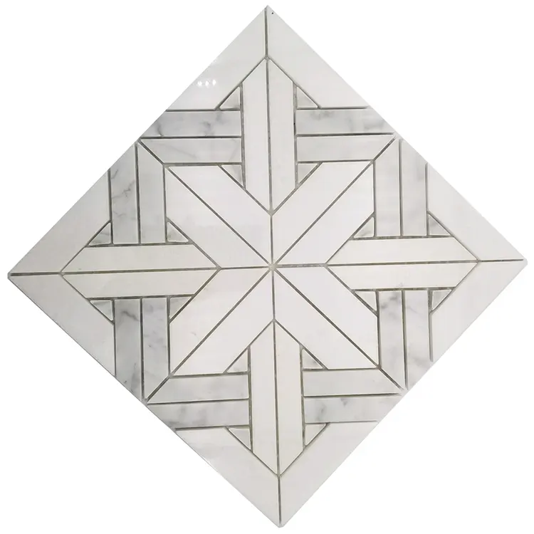 Home And Hotel Renovation Cheap Marble black and white marble mosaic tile For Bathroom Wall Tiles