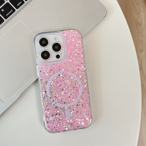 Sang trọng long lanh keo nhỏ giọt quá trình từ trường hợp điện thoại di động cho Iphone 13 14 15 16 17 Pro Max chống mùa thu Di động bao gồm - Product Image 2