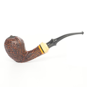 Muxiang Tobacco Pipe Bent Type Handcrafted Wood With Boxwood Rings For Smoking - Product Image 2