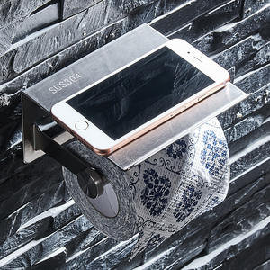 Phụ Kiện Phòng Tắm Inox Giữ Giấy Vệ Sinh Với Giá Đỡ Điện Thoại Tự Dính - Product Image 3