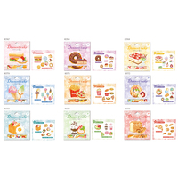 Nekoni Laser Autocollants Pack Kawaii Stickers Décoratifs Clair Auto-Adhésif Alimentaire Main Compte Autocollants pour Autocollant Papier Flocons
