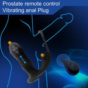 Afstandsbediening Telescopische Dildo Anale Butt Plug Prostaatmassage Vertraging Dubbele Mannelijke Homo Anale Vibrator Butt Plug - Product Image 3