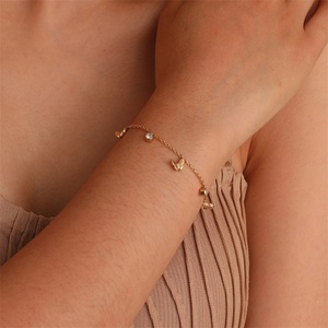 Trendy Vintage Casual/Sporty Stainless Steel Gold <b>Rope</b> <b>Chain</b> Bangle for Women Anniversary - Product Image 3